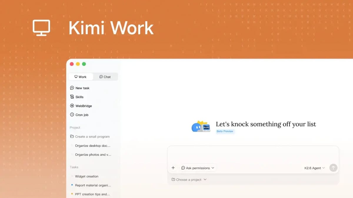Kimi Work orchestrates 300 agents from your desktop