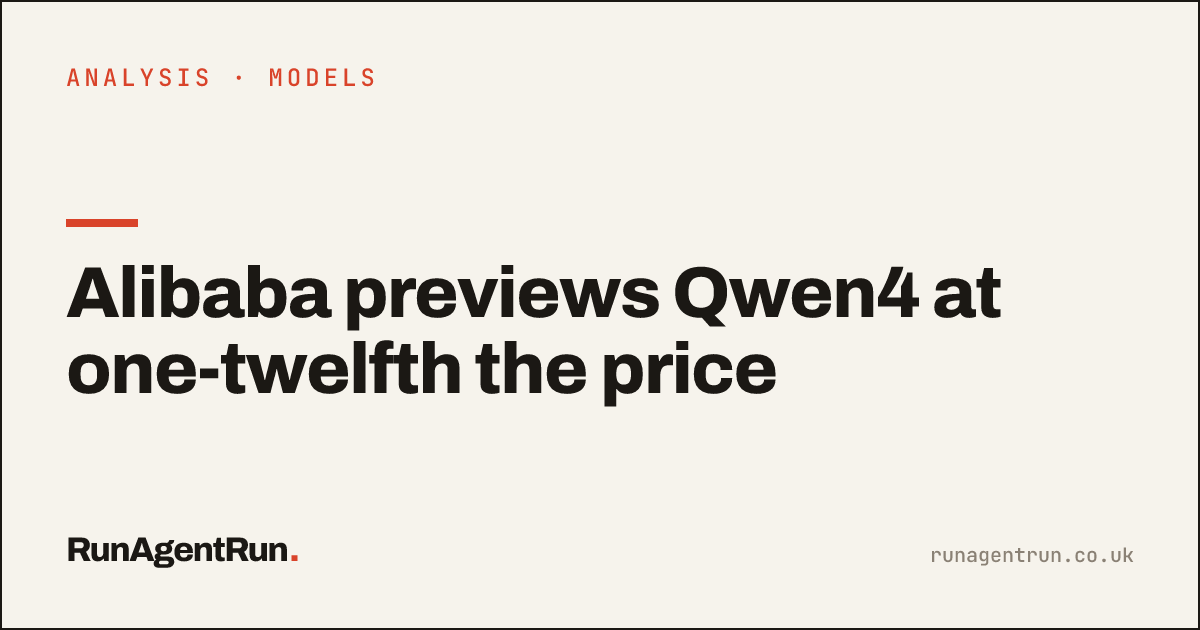 Alibaba previews Qwen4 at one-twelfth the price