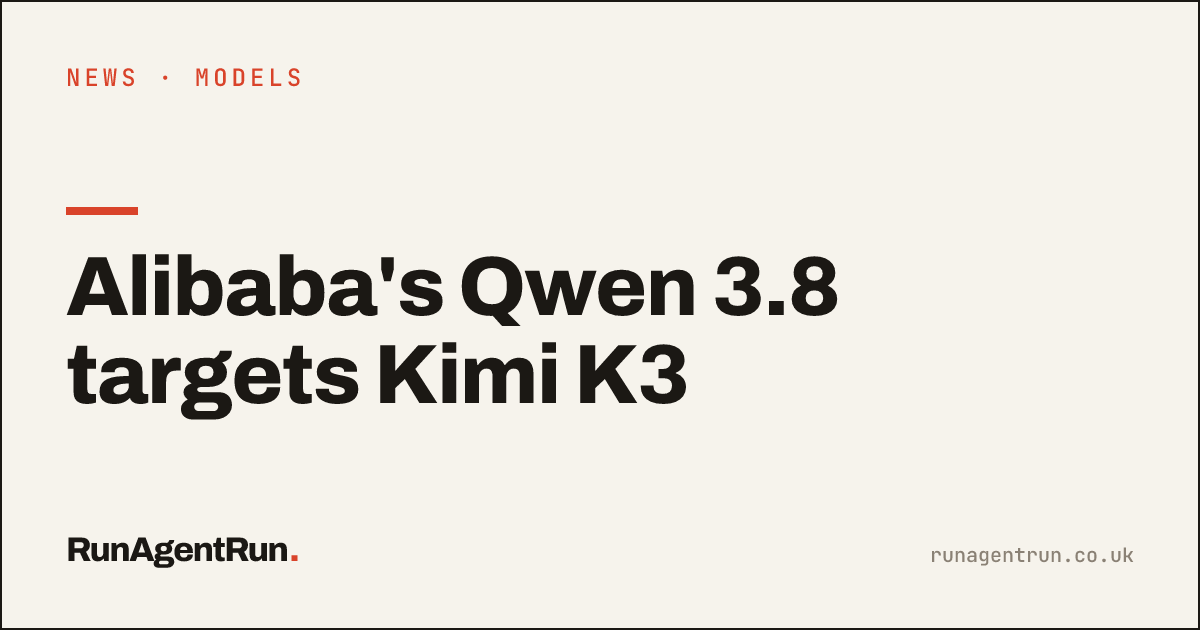Alibaba's Qwen 3.8 targets Kimi K3