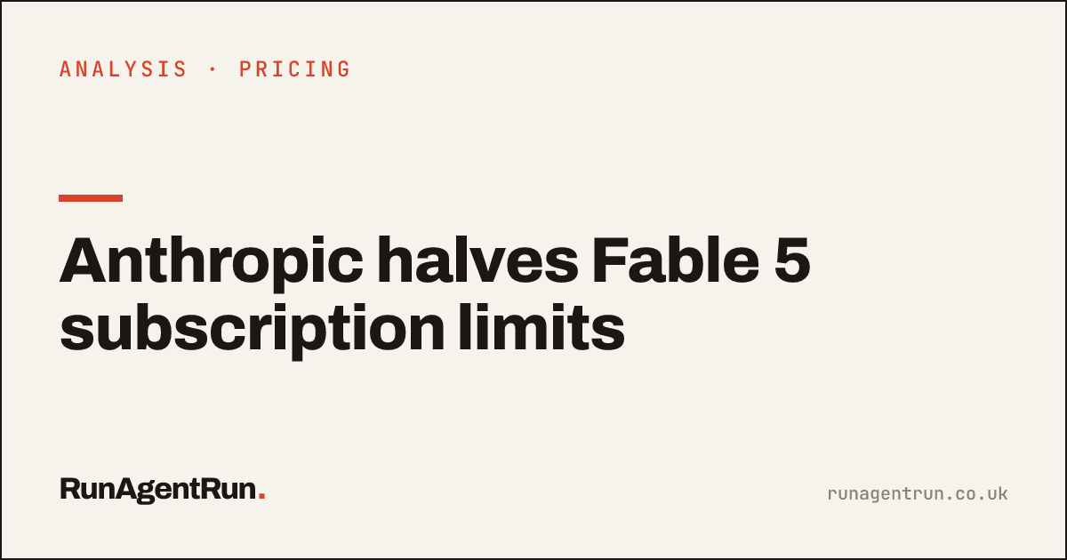 Anthropic halves Fable 5 subscription limits