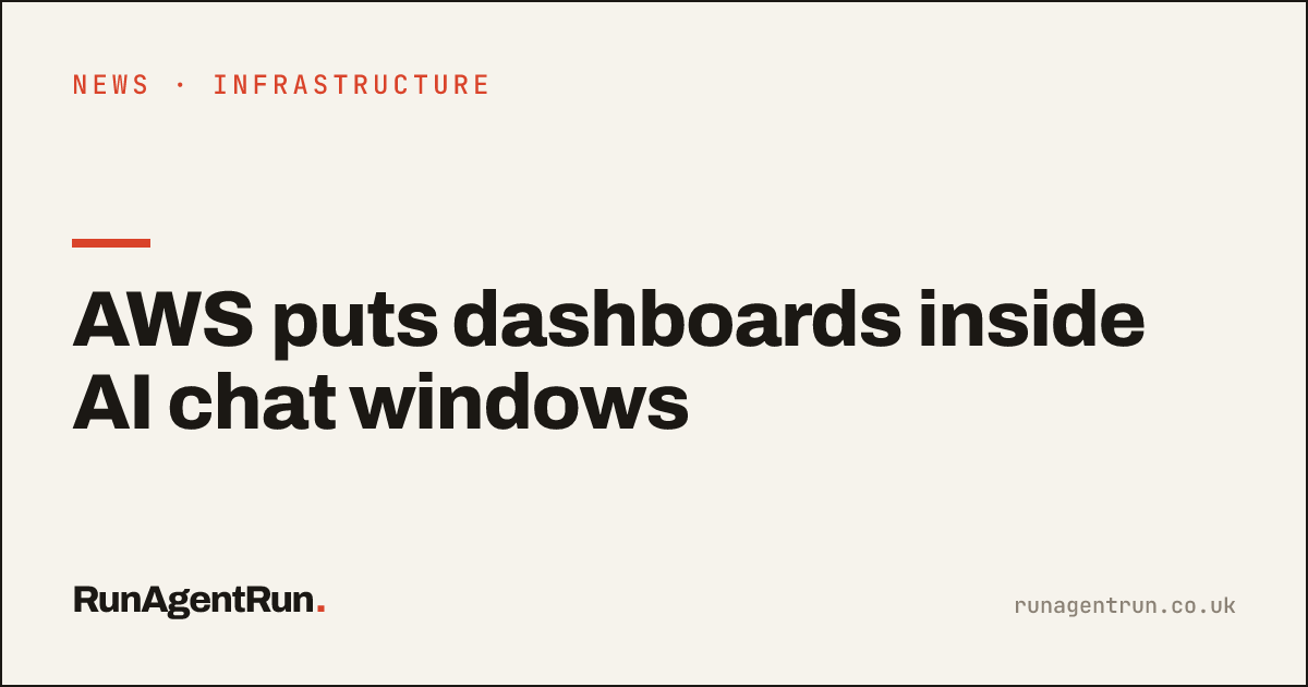 AWS puts dashboards inside AI chat windows