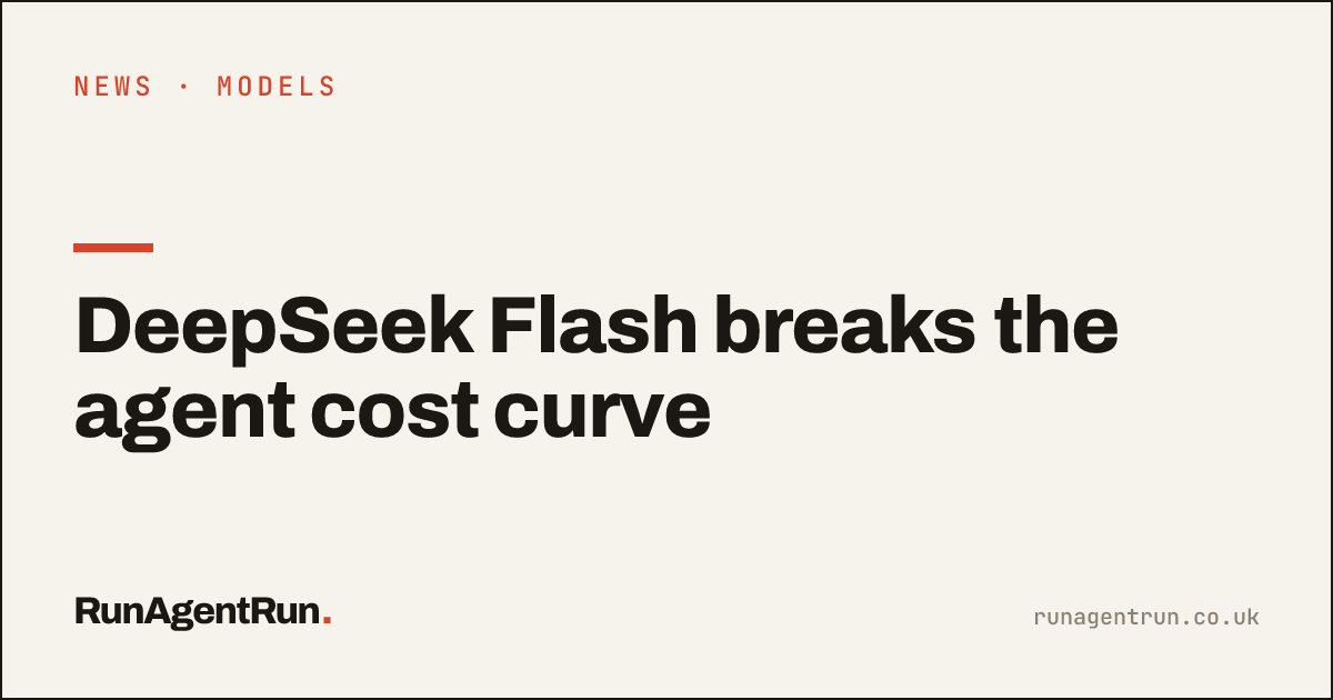 DeepSeek Flash breaks the agent cost curve