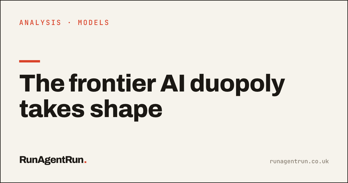 The frontier AI duopoly takes shape