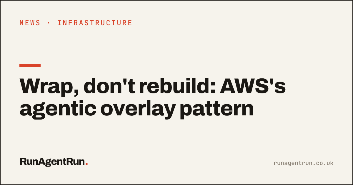 Wrap, don't rebuild: AWS's agentic overlay pattern